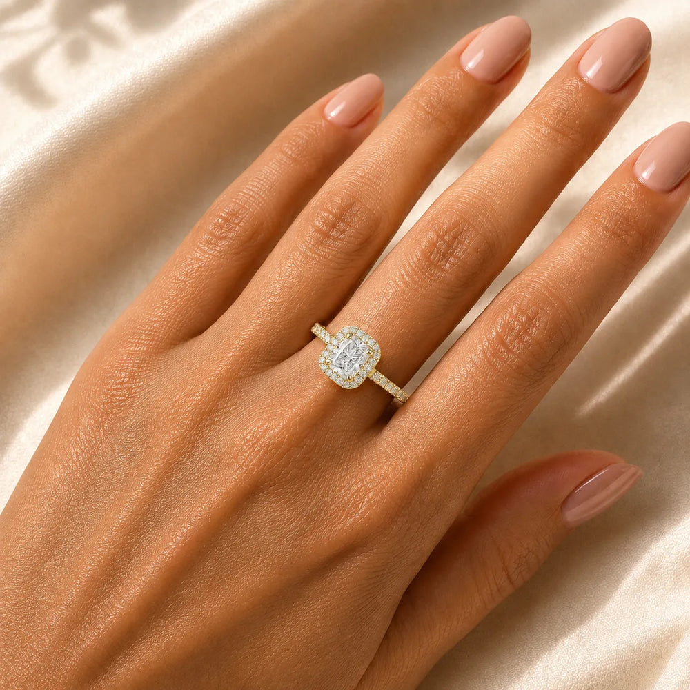 Stella Halo Diamond Engagement Ring