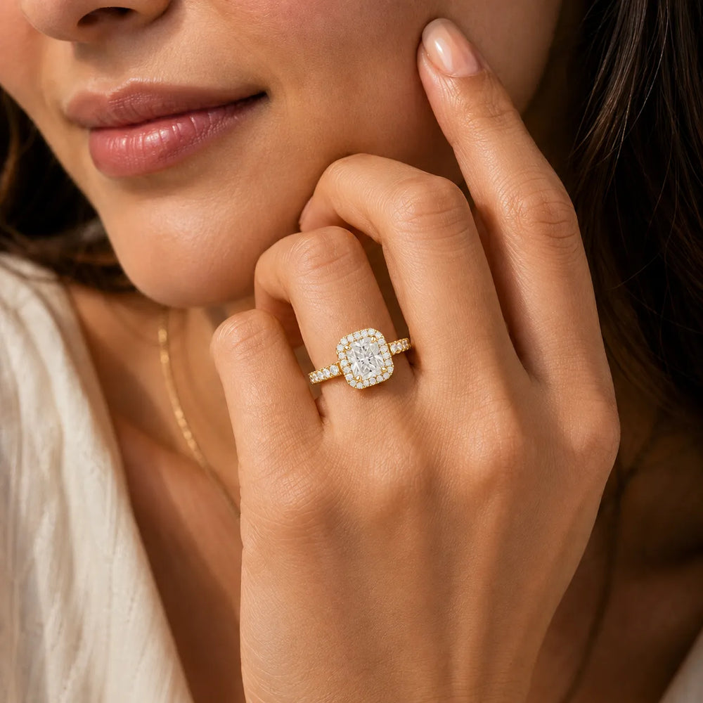Stella Halo Diamond Engagement Ring