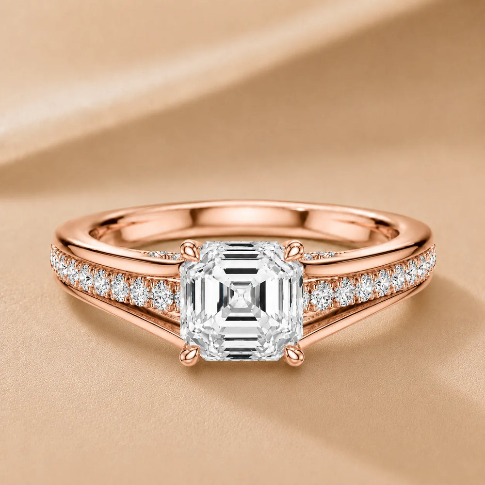 Step-Cut Harmony Radiance Halo Ring