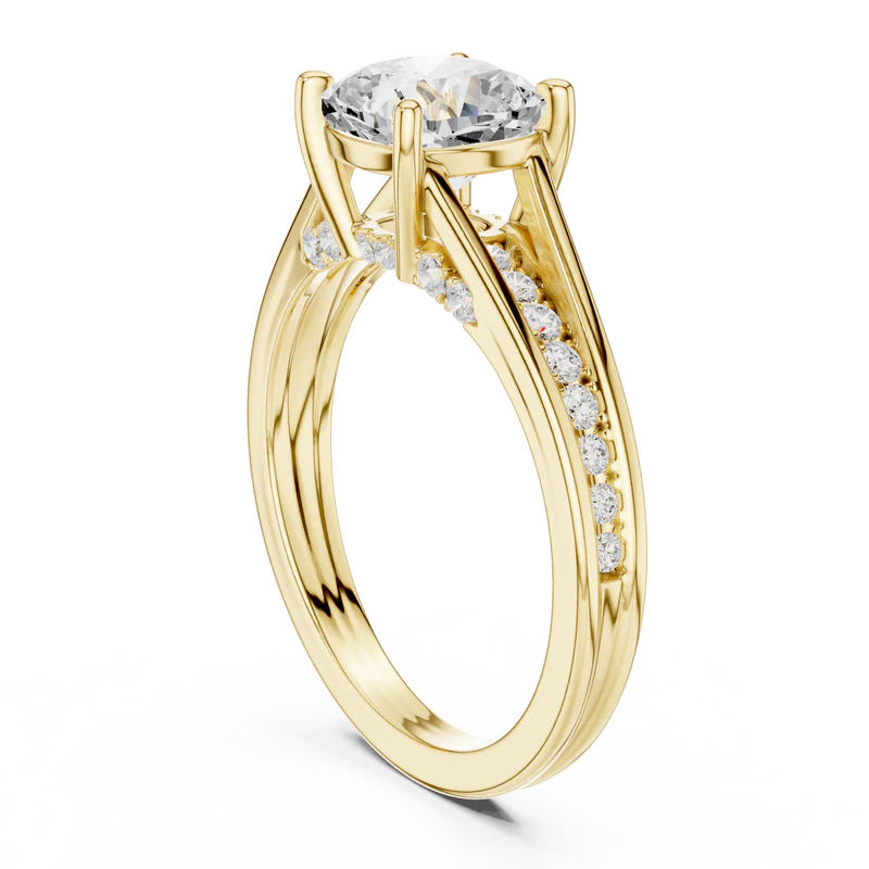 Step-Cut Harmony Radiance Halo Ring