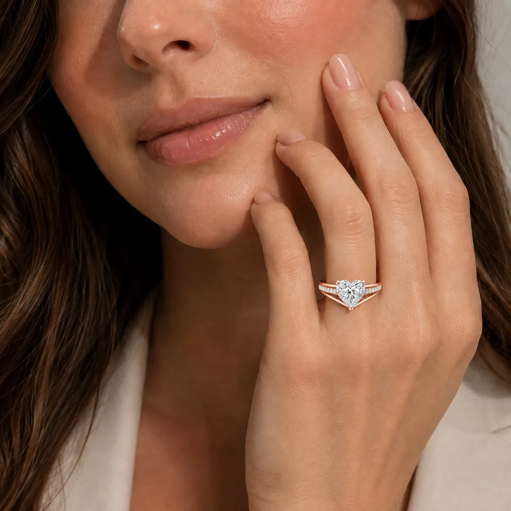 Step-Cut Harmony Radiance Halo Ring