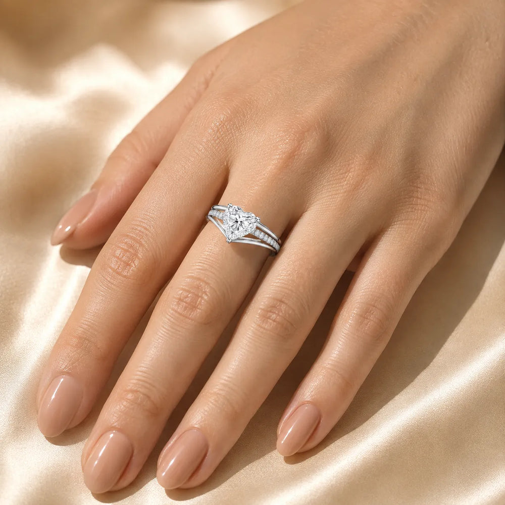 Step-Cut Harmony Radiance Halo Ring