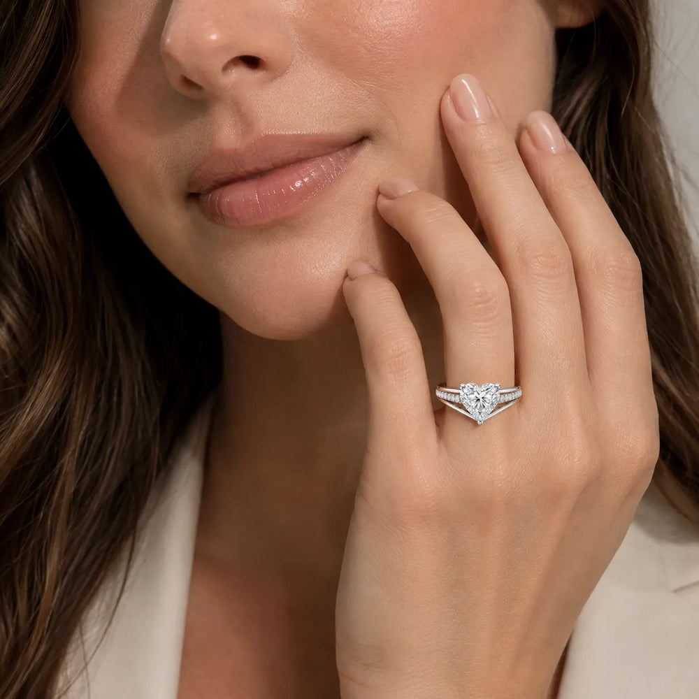 Step-Cut Harmony Radiance Halo Ring