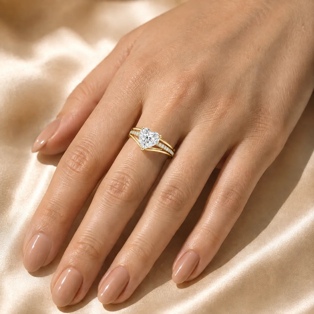 Step-Cut Harmony Radiance Halo Ring