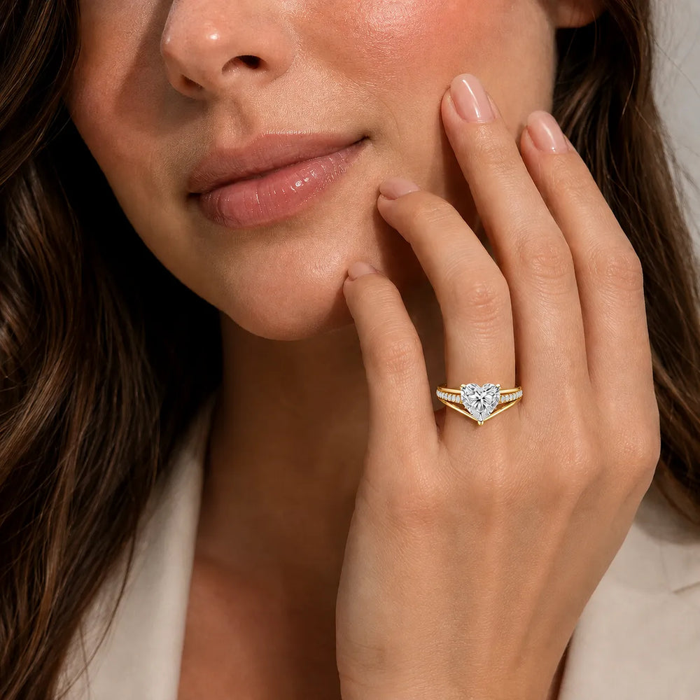 Step-Cut Harmony Radiance Halo Ring