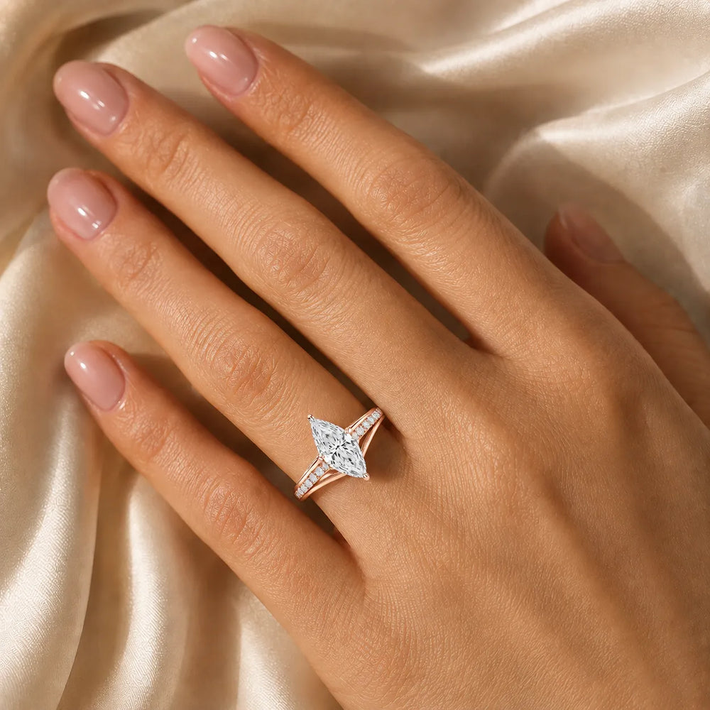 Step-Cut Harmony Radiance Halo Ring