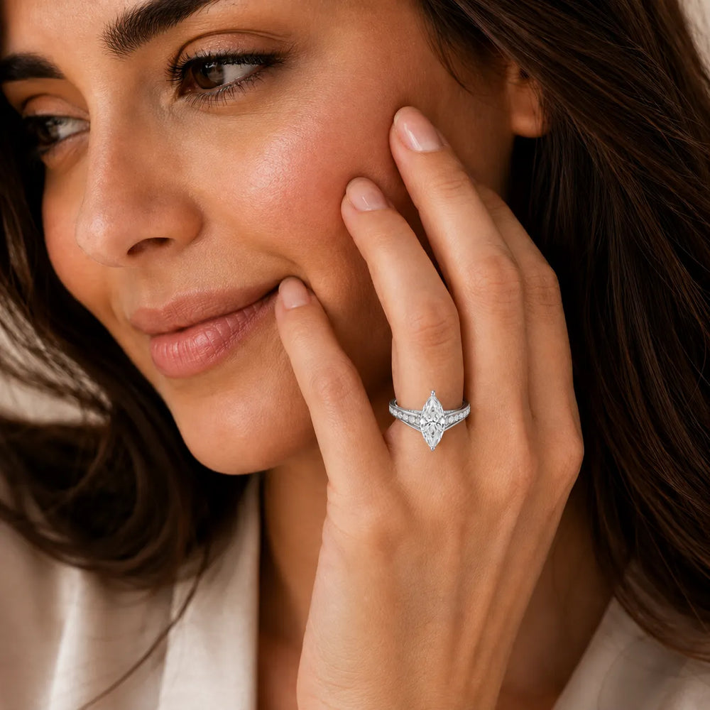 Step-Cut Harmony Radiance Halo Ring