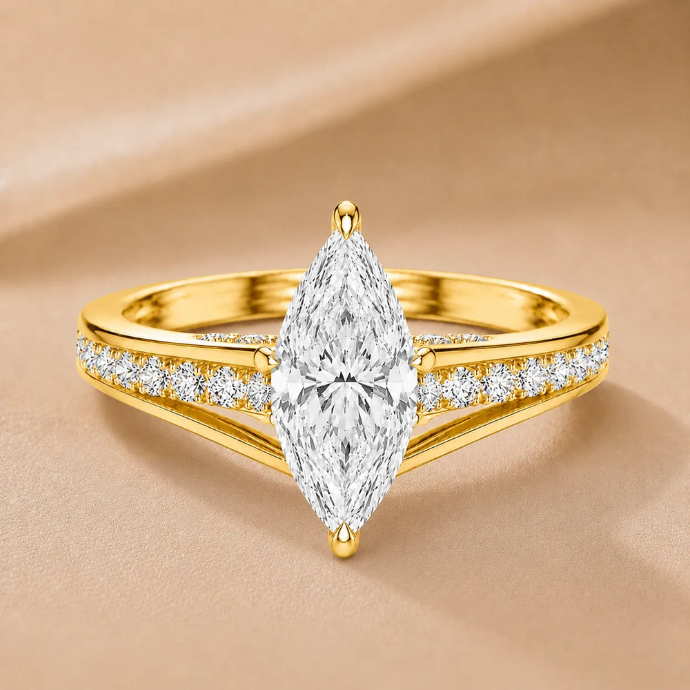 Step-Cut Harmony Radiance Halo Ring