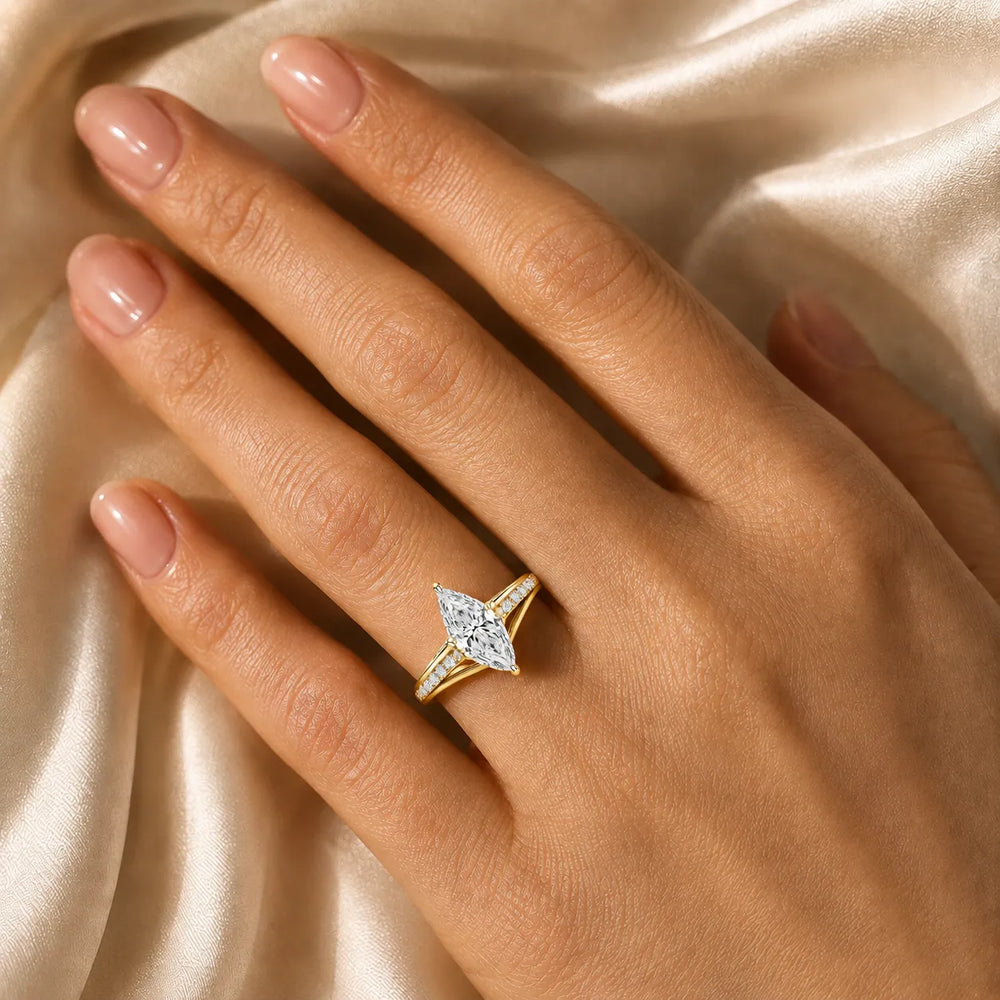 Step-Cut Harmony Radiance Halo Ring