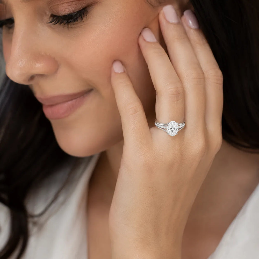 Step-Cut Harmony Radiance Halo Ring