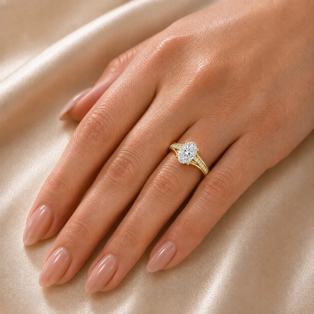 Step-Cut Harmony Radiance Halo Ring