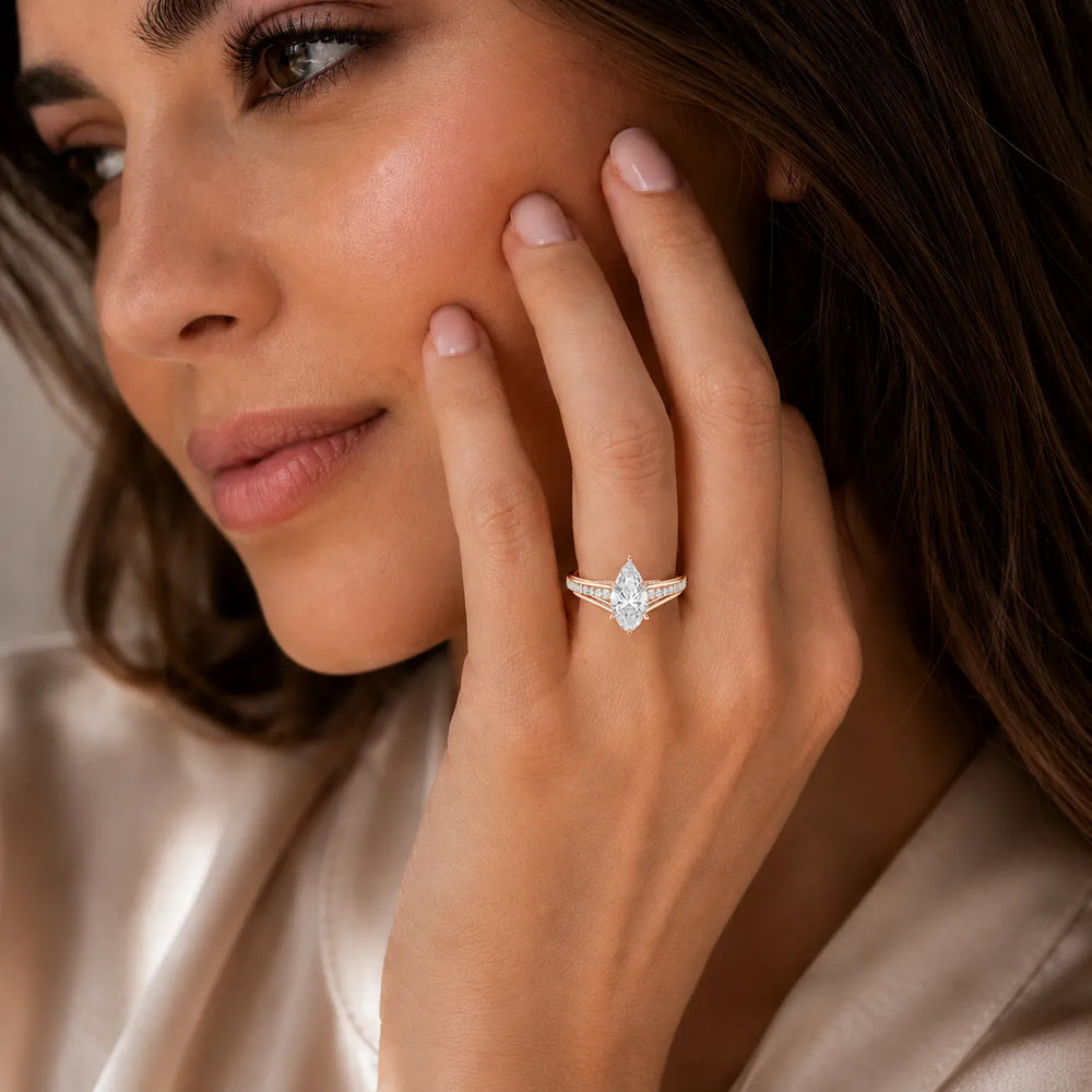 Step-Cut Harmony Radiance Halo Ring