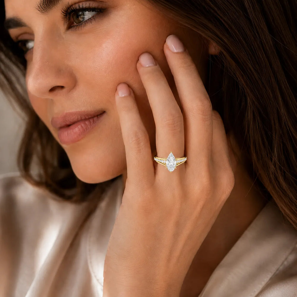Step-Cut Harmony Radiance Halo Ring