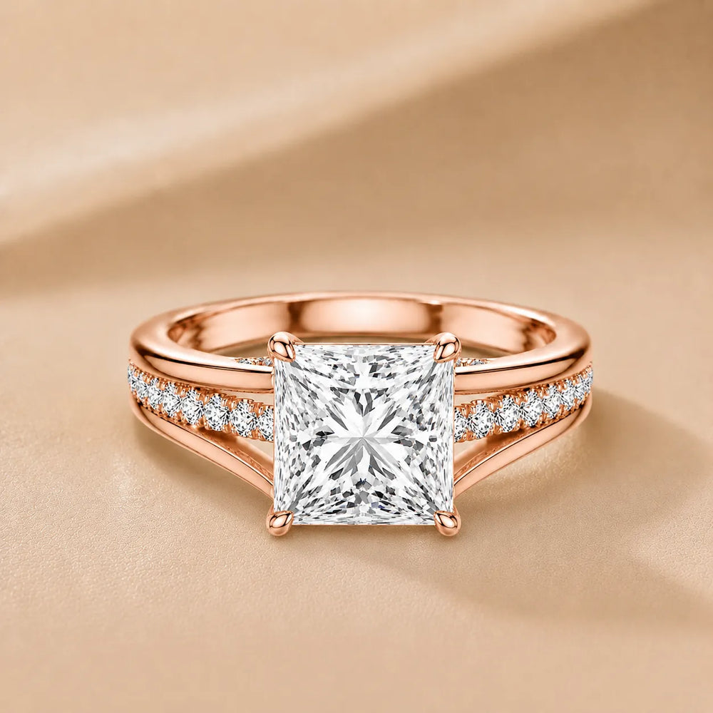 Step-Cut Harmony Radiance Halo Ring