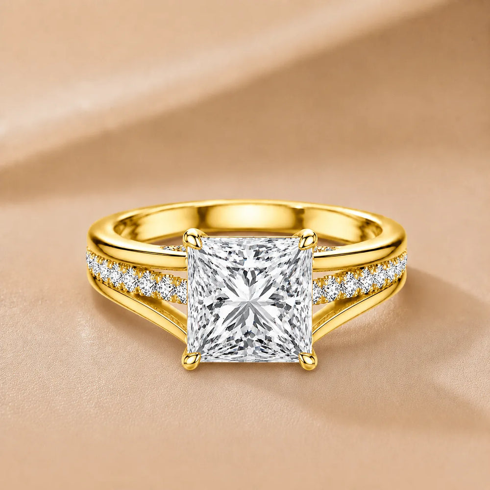 Step-Cut Harmony Radiance Halo Ring