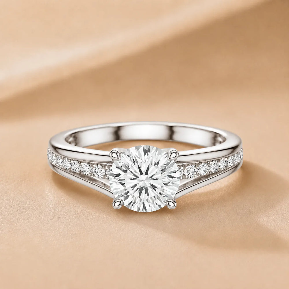 Step-Cut Harmony Radiance Halo Ring