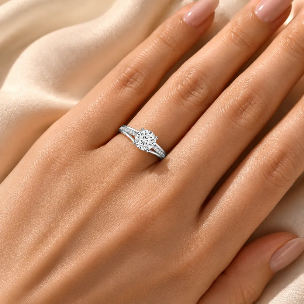 Step-Cut Harmony Radiance Halo Ring