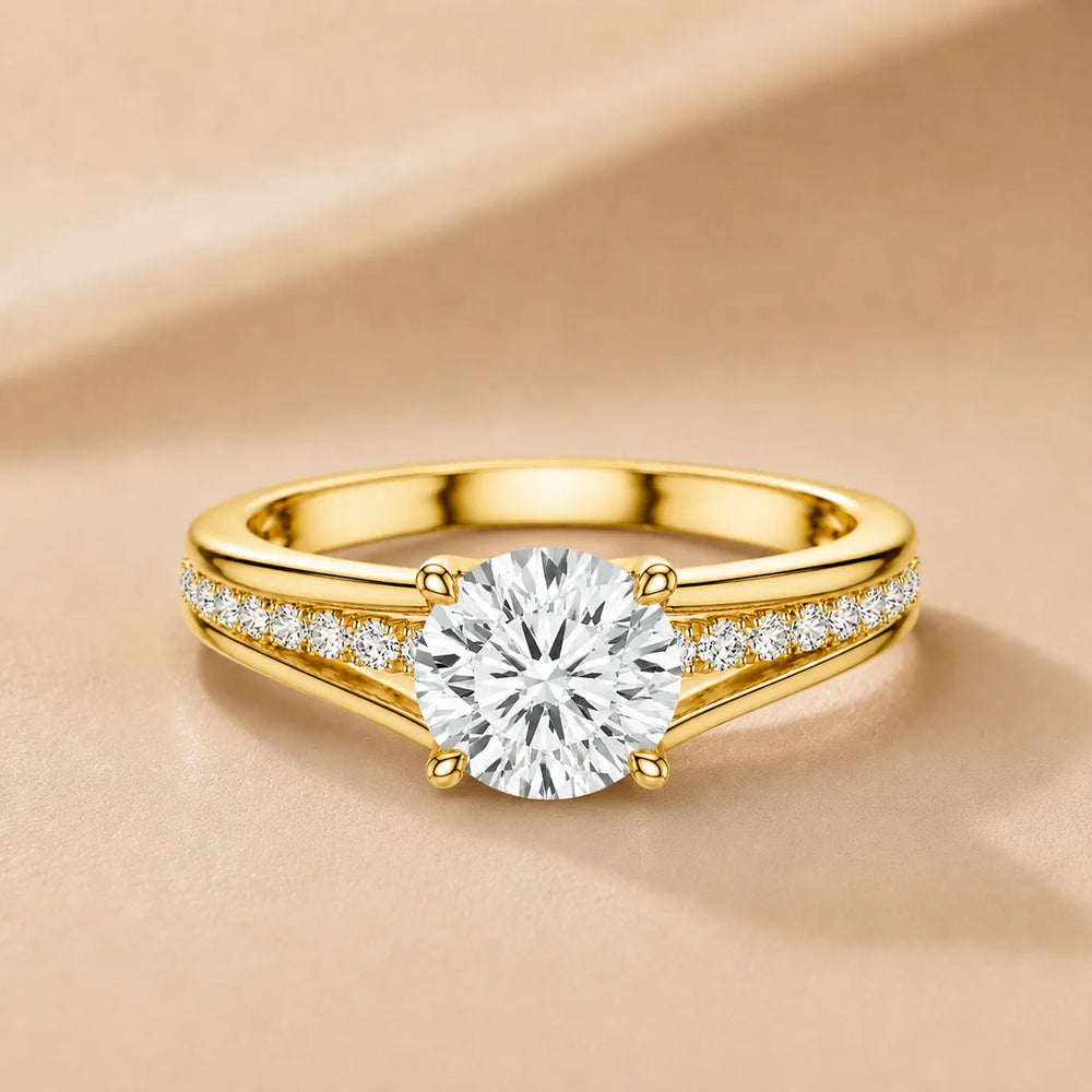 Step-Cut Harmony Radiance Halo Ring