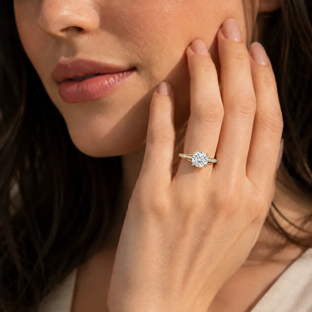 Step-Cut Harmony Radiance Halo Ring