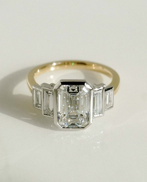 Emerald Cut Labgrown Engagement Ring