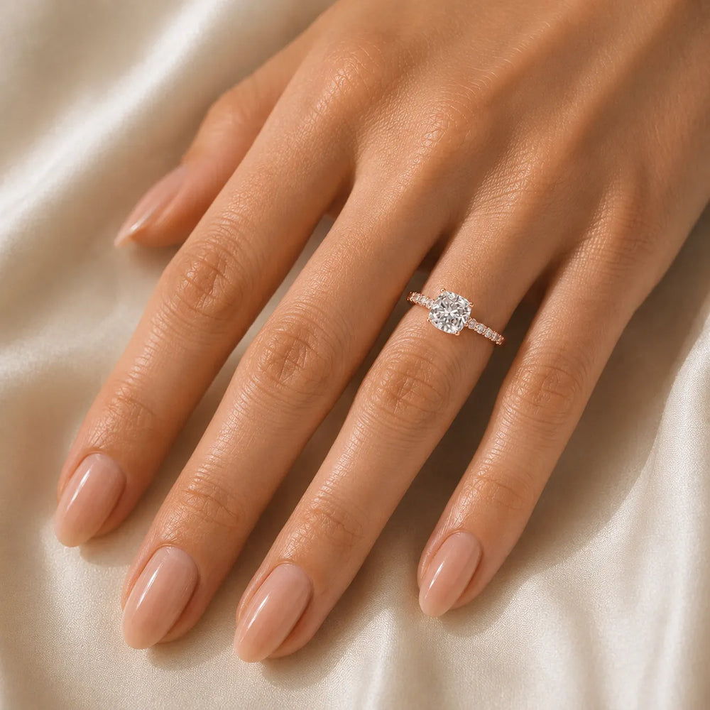 Elegant Solitaire Ring with Accent Stone