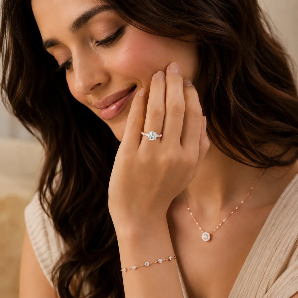 Elegant Solitaire Ring with Accent Stone