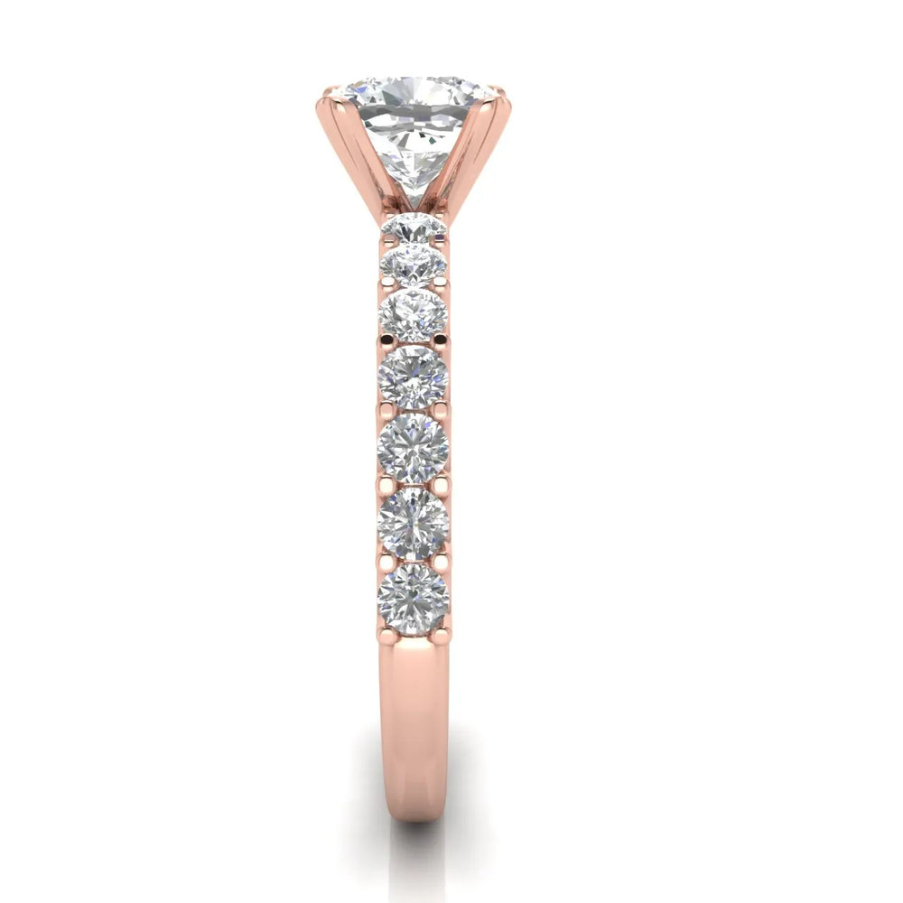 Elegant Solitaire Ring with Accent Stone