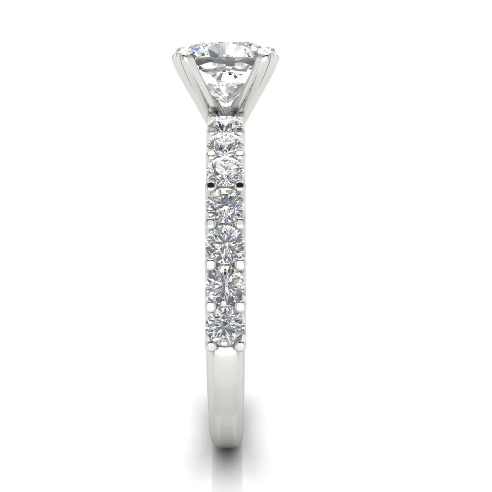 Elegant Solitaire Ring with Accent Stone