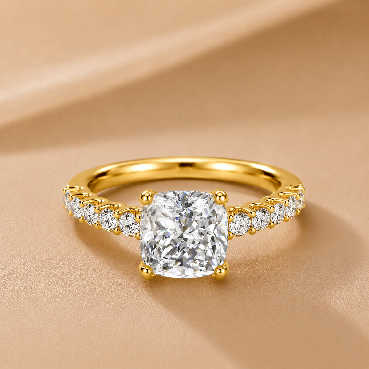 Elegant Solitaire Ring with Accent Stone