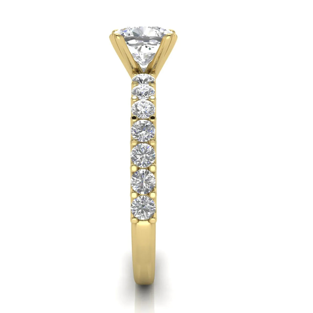 Elegant Solitaire Ring with Accent Stone