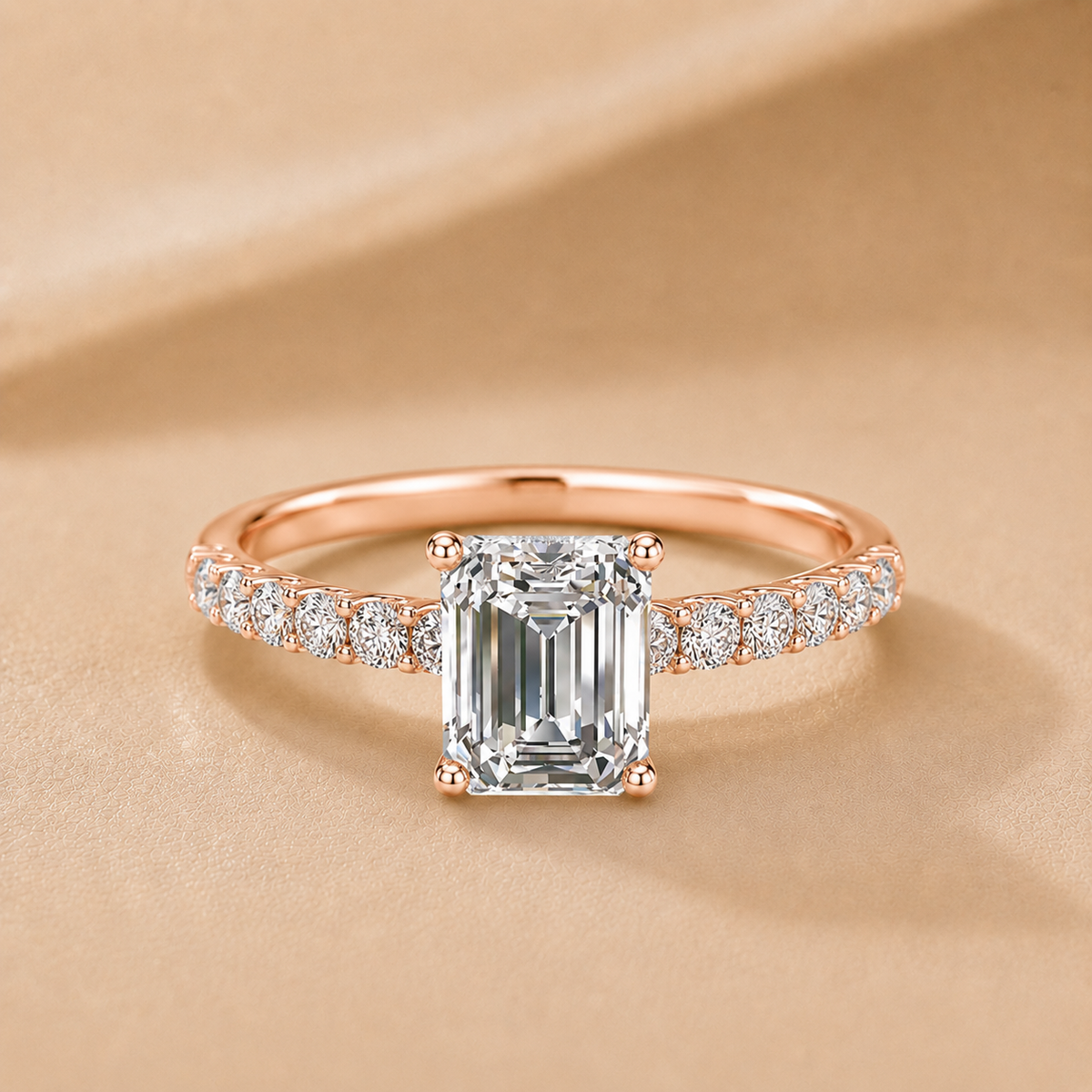 Elegant Solitaire Ring with Accent Stone