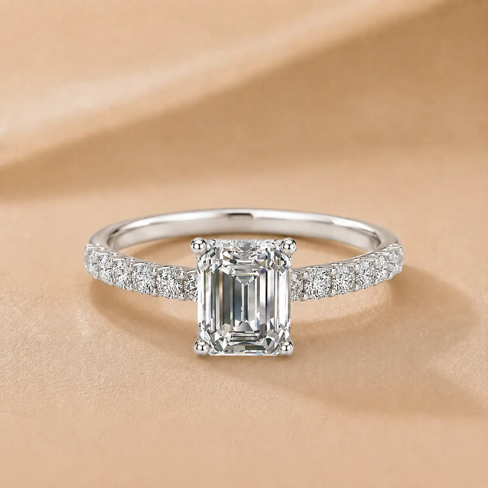 Elegant Solitaire Ring with Accent Stone