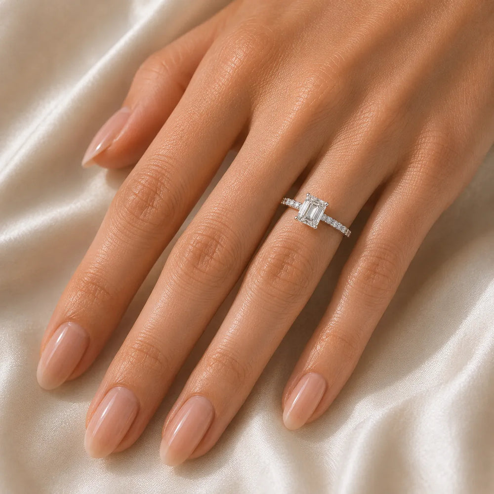 Elegant Solitaire Ring with Accent Stone