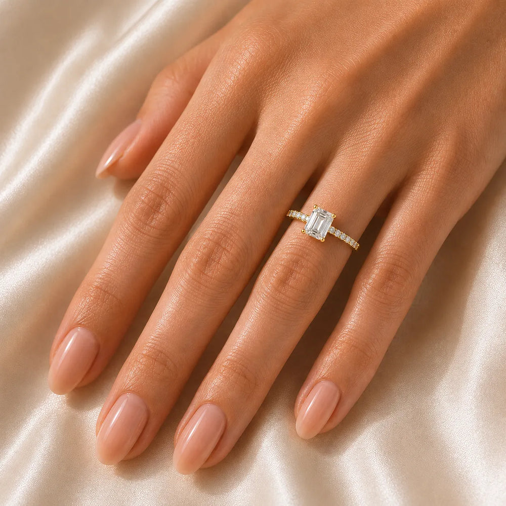 Elegant Solitaire Ring with Accent Stone