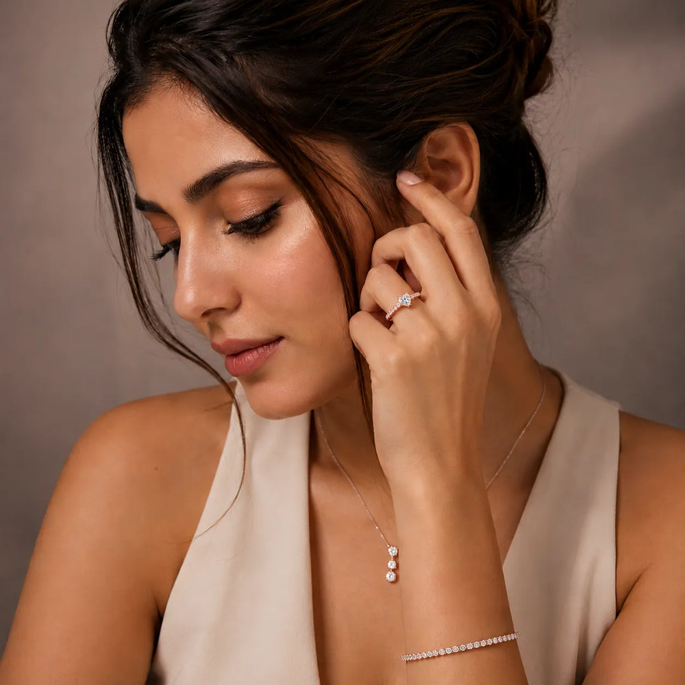 Elegant Solitaire Ring with Accent Stone