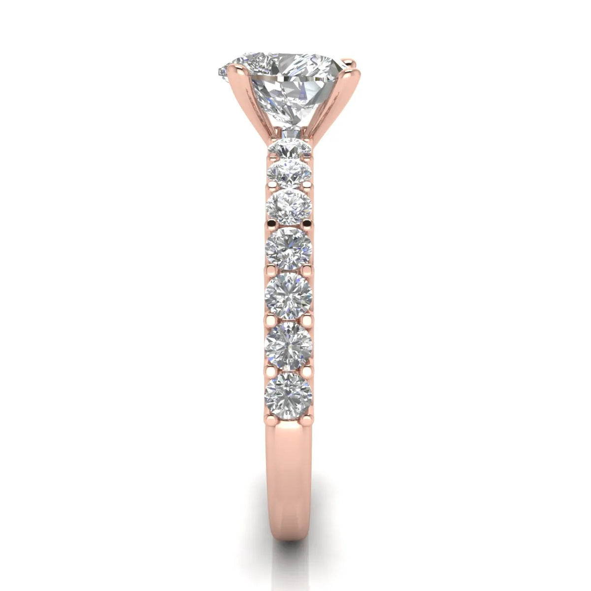 Elegant Solitaire Ring with Accent Stone