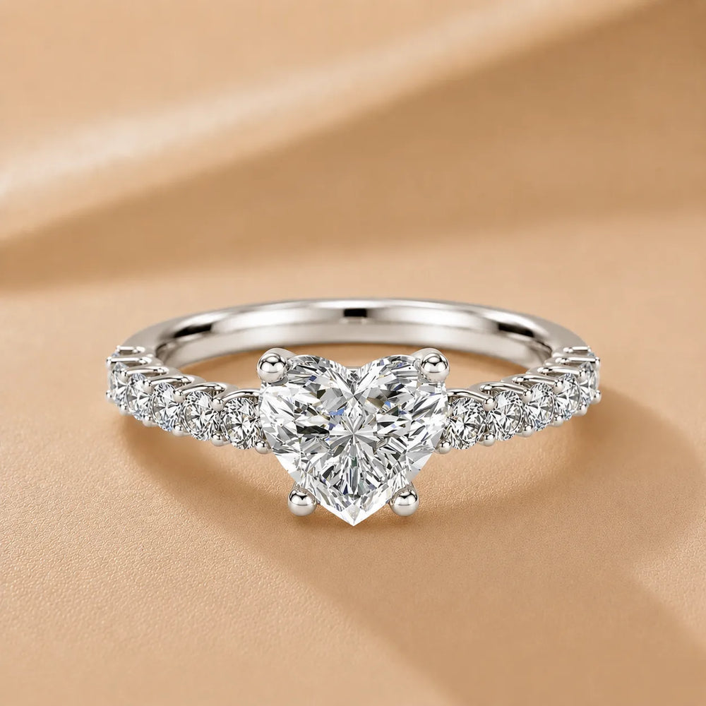 Elegant Solitaire Ring with Accent Stone