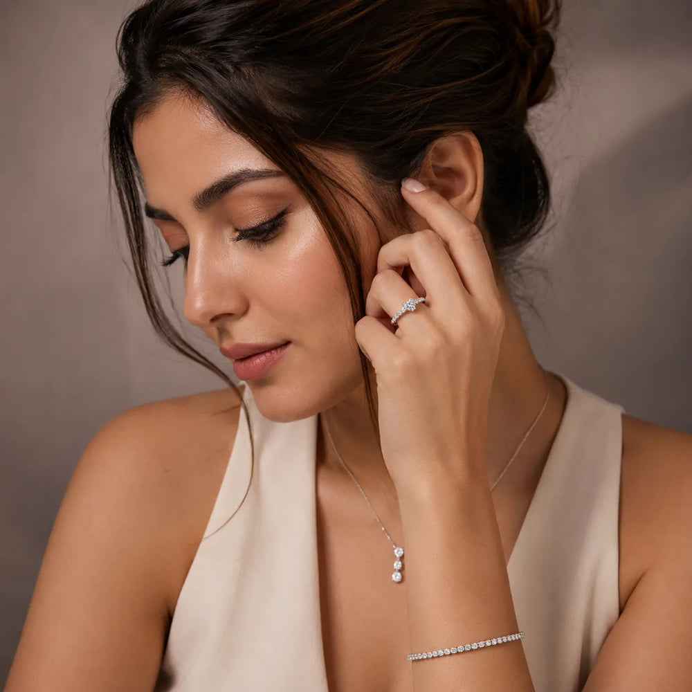 Elegant Solitaire Ring with Accent Stone