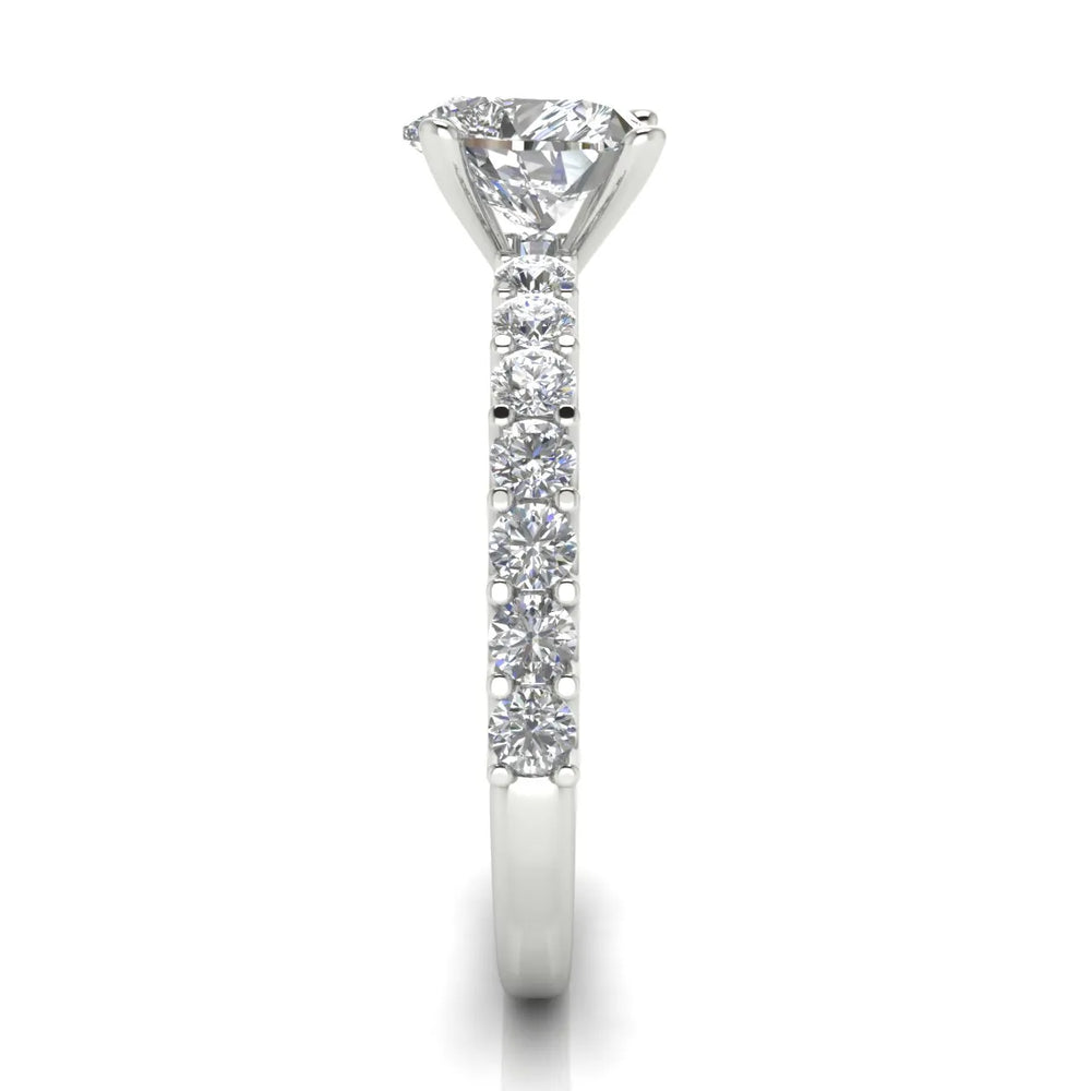 Elegant Solitaire Ring with Accent Stone