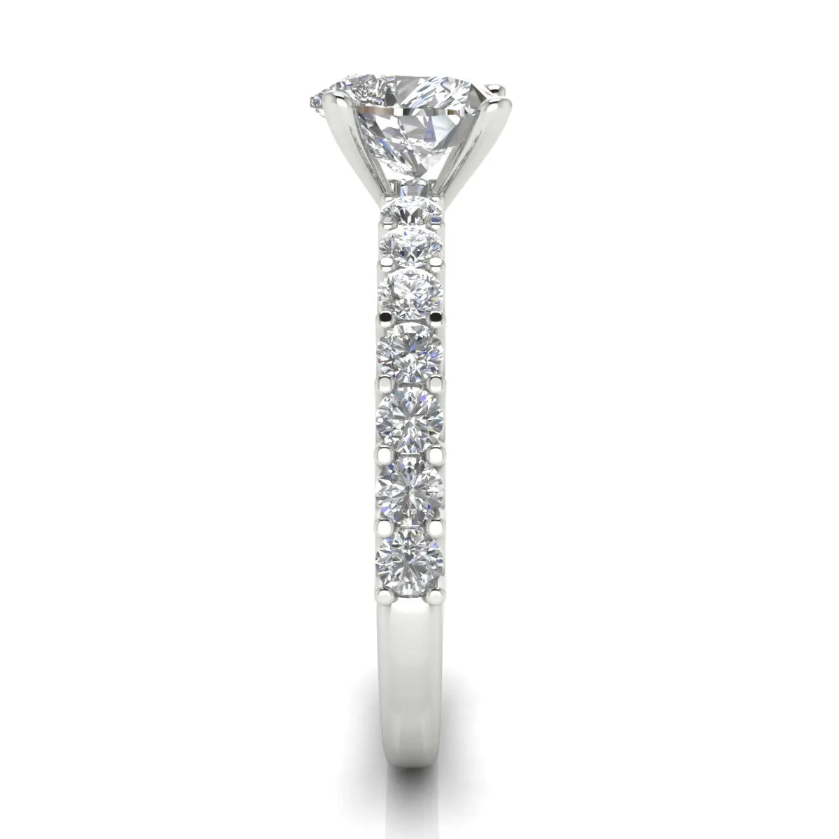 Elegant Solitaire Ring with Accent Stone