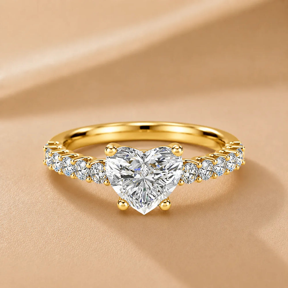 Elegant Solitaire Ring with Accent Stone