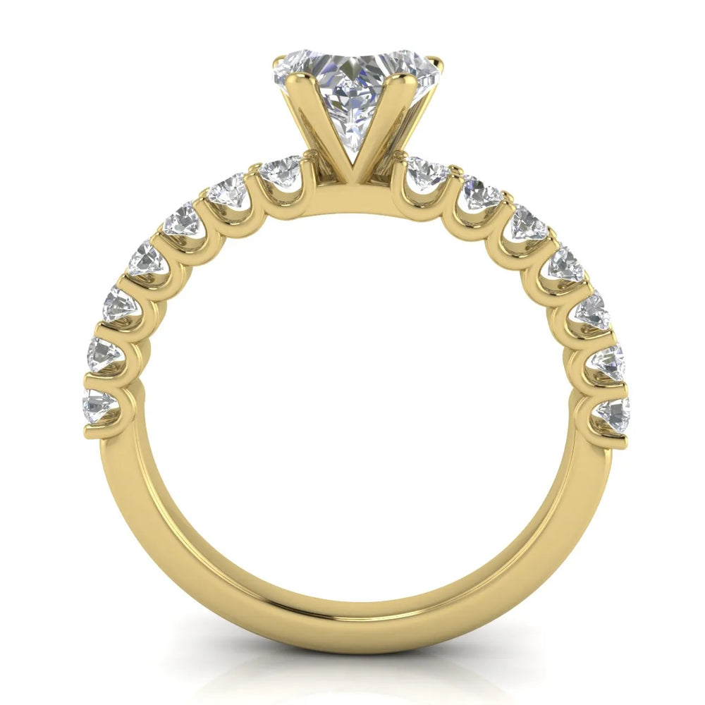 Elegant Solitaire Ring with Accent Stone