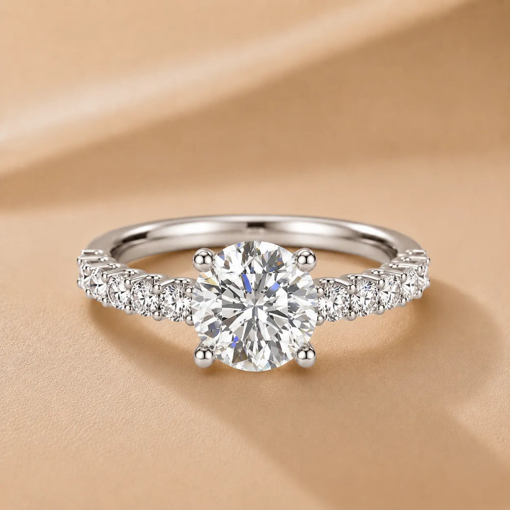 Elegant Solitaire Ring with Accent Stone