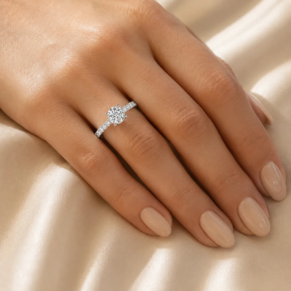Elegant Solitaire Ring with Accent Stone