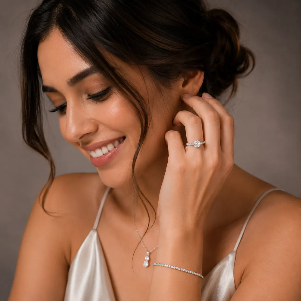 Elegant Solitaire Ring with Accent Stone