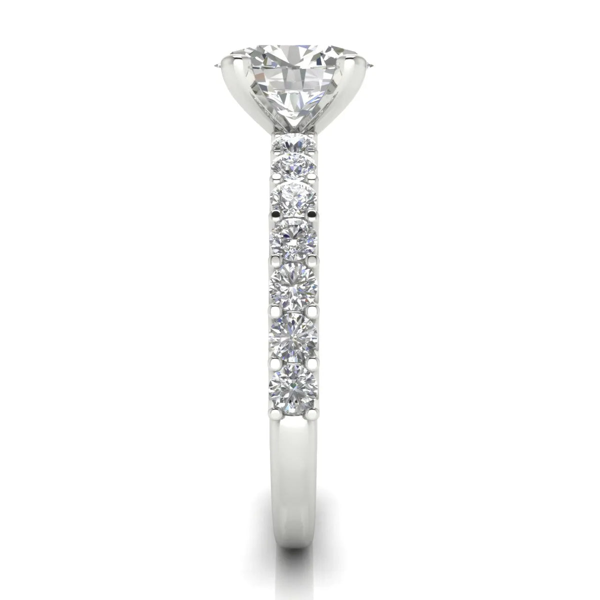 Elegant Solitaire Ring with Accent Stone