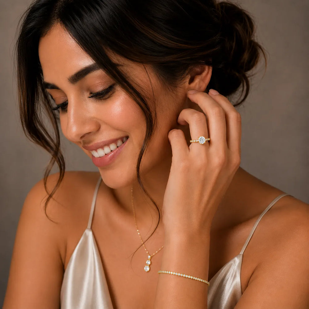 Elegant Solitaire Ring with Accent Stone