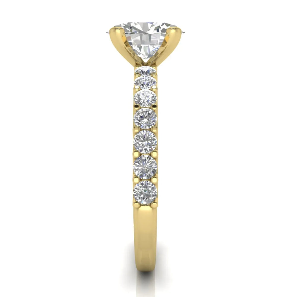 Elegant Solitaire Ring with Accent Stone
