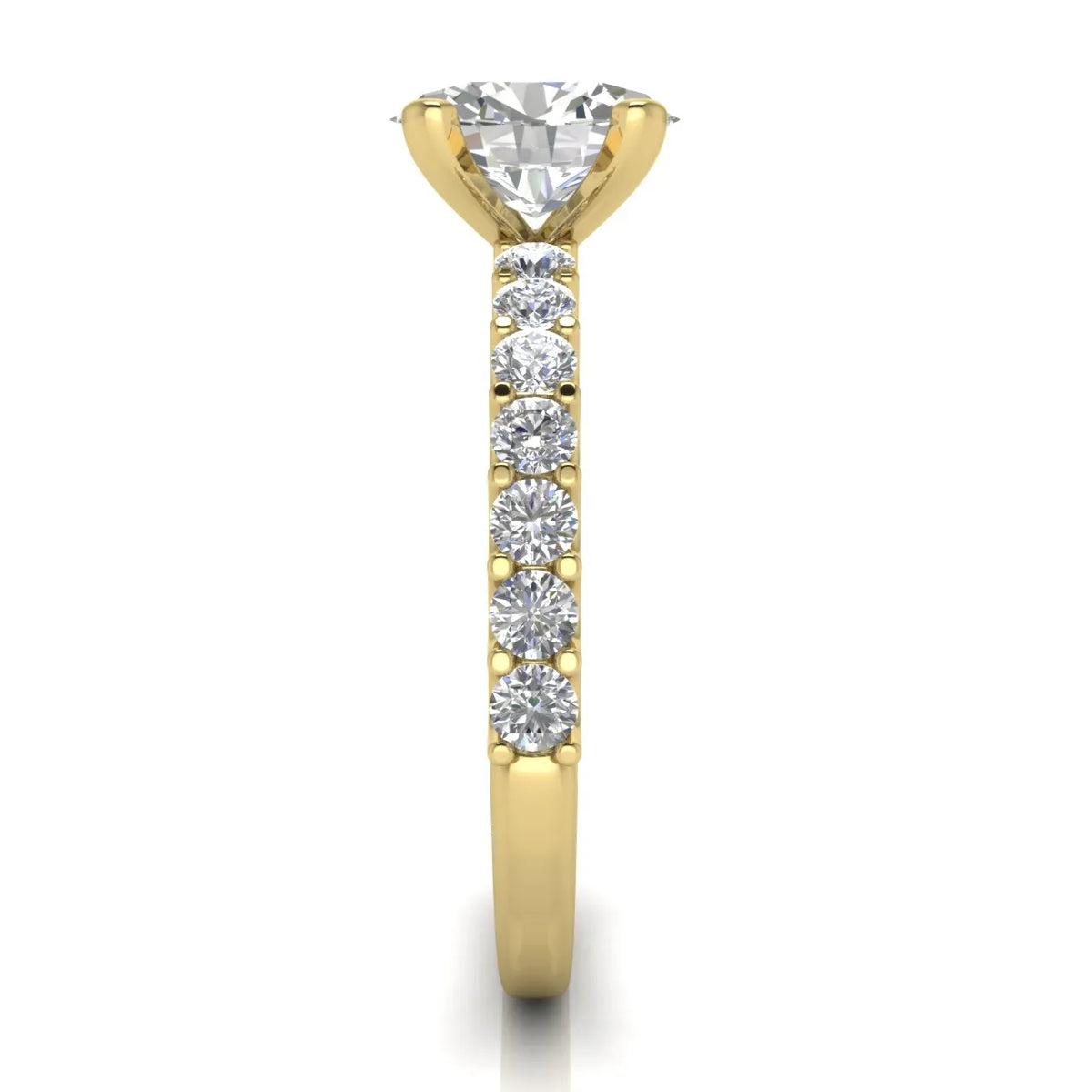 Elegant Solitaire Ring with Accent Stone