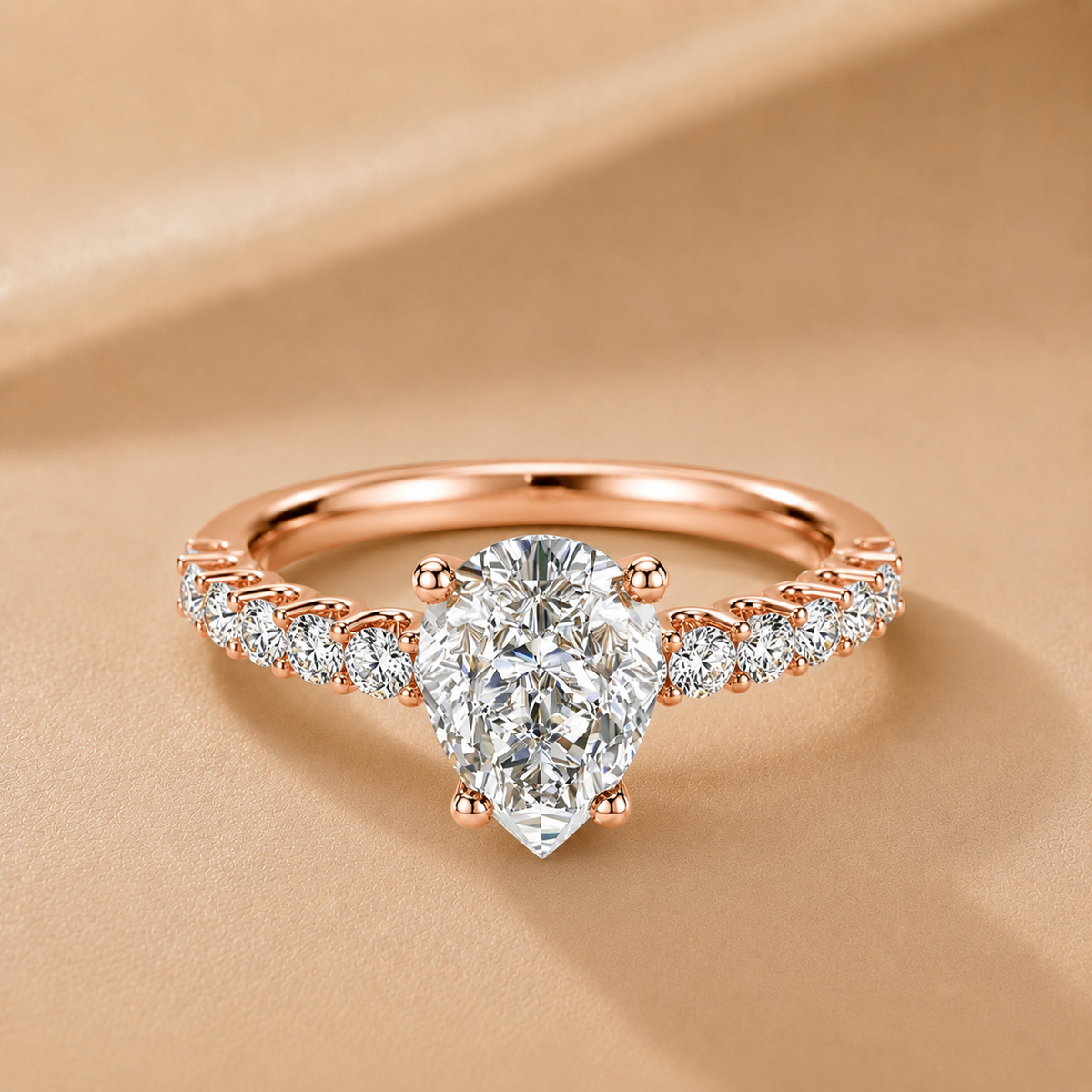 Elegant Solitaire Ring with Accent Stone